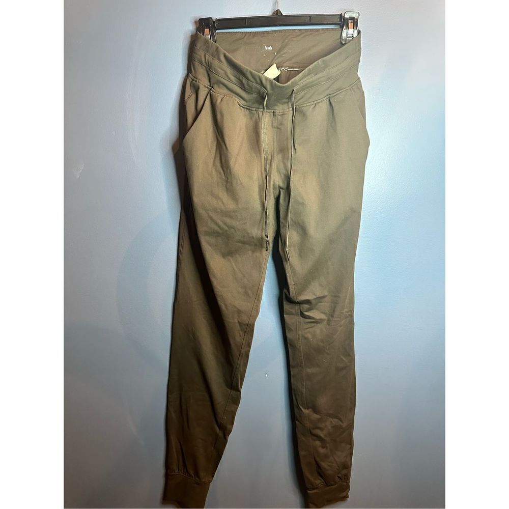 Zyia Active Women's Army Green Drawstring Waist Jogger Pants Large